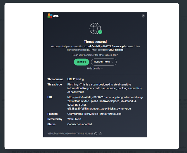 Lottiefiles virus AVG