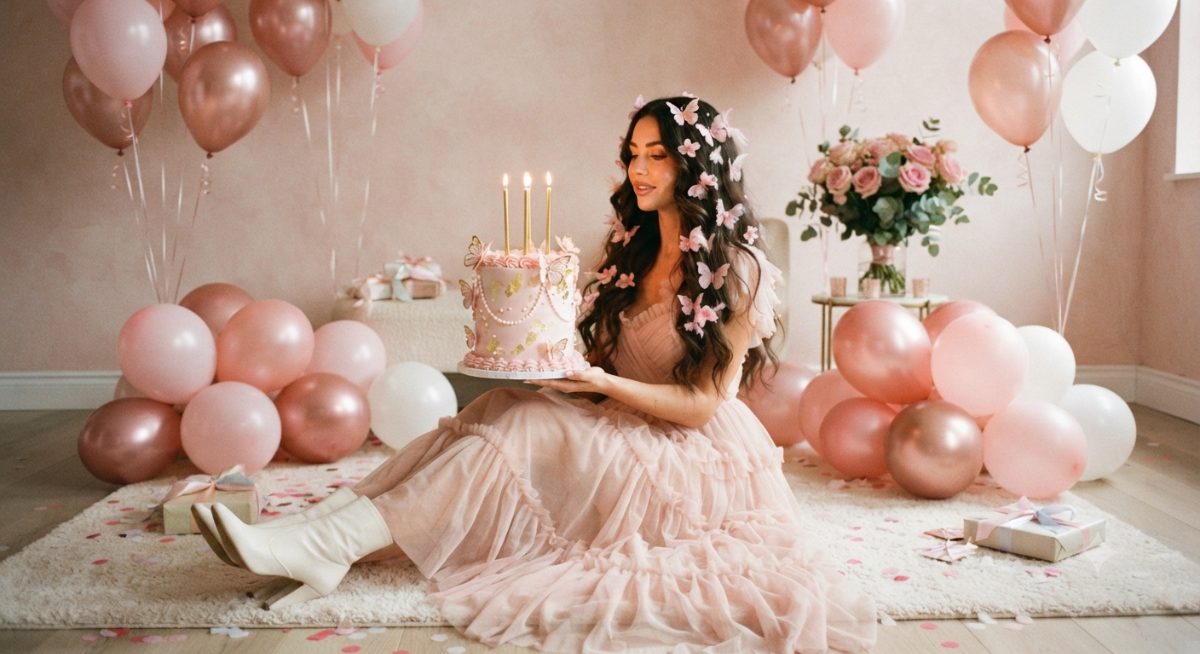 Pink Birthday Portrait Copy Paste Prompt for AI Photos