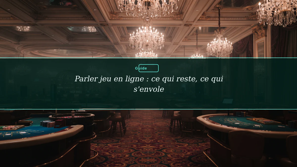Parler jeu en ligne : ce qui reste, ce qui s'envole