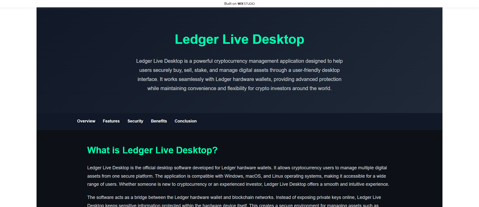 Screenshot of desktop-update-en.wixstudio.com