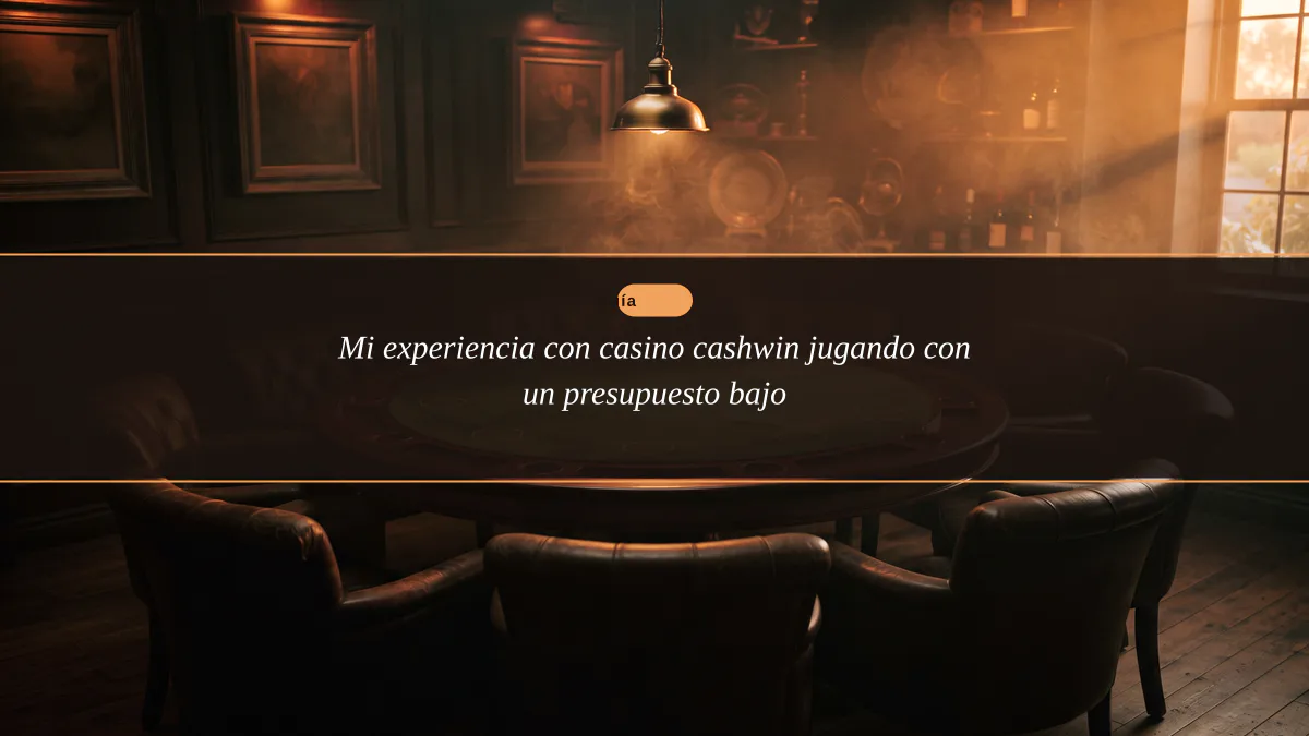 Mi experiencia con casino cashwin jugando con un presupuesto bajo