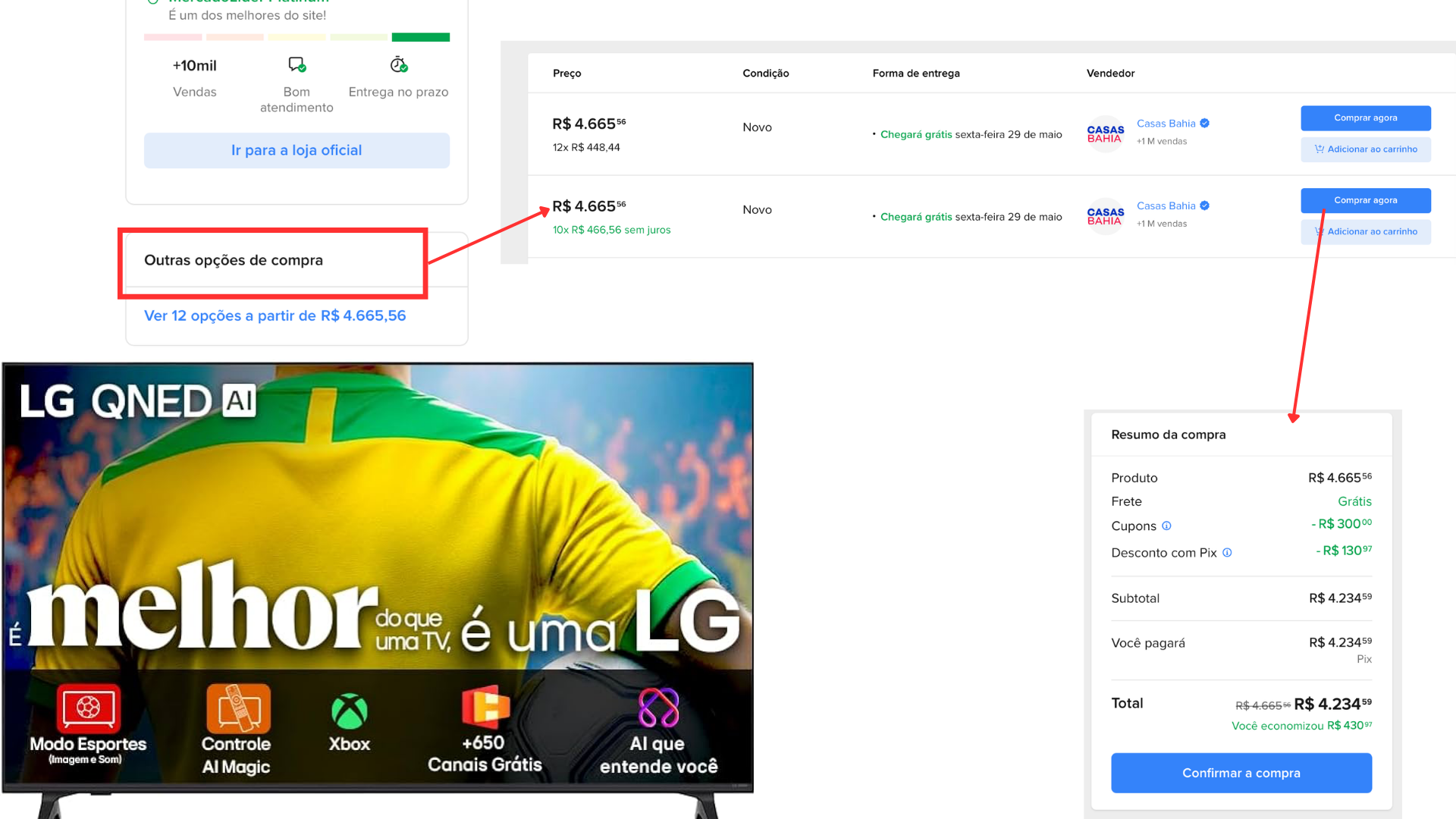 Smart Tv 4k 75 LG Qned73 Portal De Games Processador Ai 7 Ger8 4k Super...