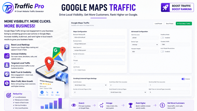 Traffic Pro keyword ranking tracker showing position changes and search visibility