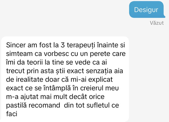 Testimonial client sesiuni