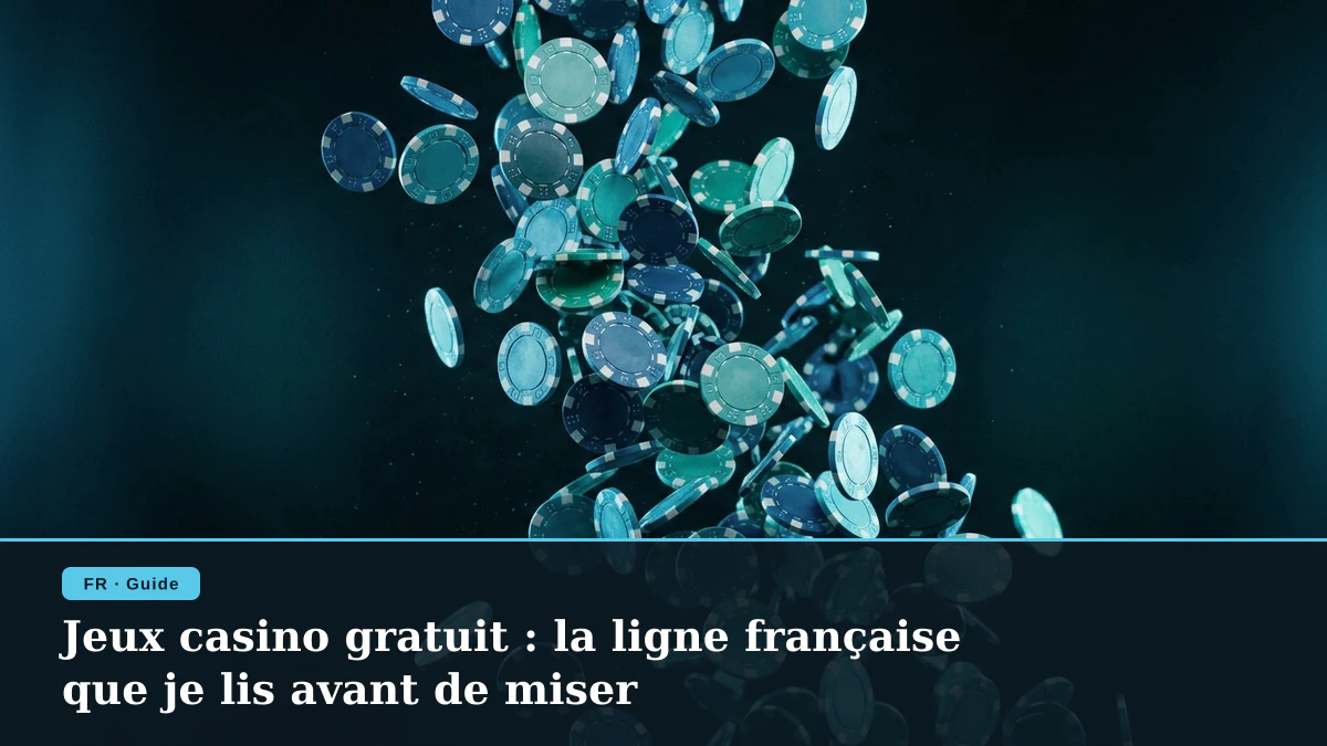 Jeux casino gratuit : la ligne française que je lis avant de miser