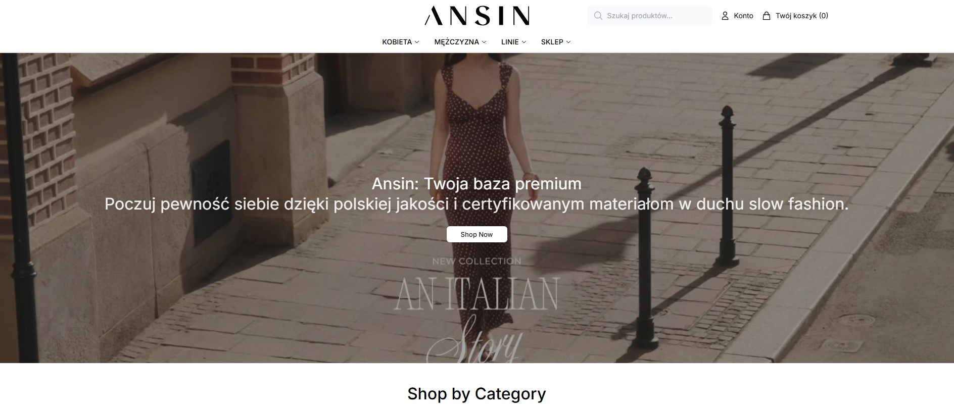 Stored capture of ansinfashion.shop