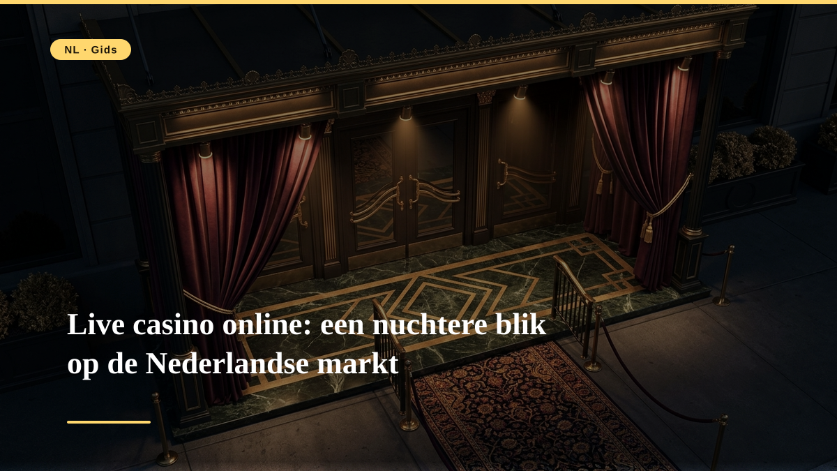 Live casino online: een nuchtere blik op de Nederlandse markt