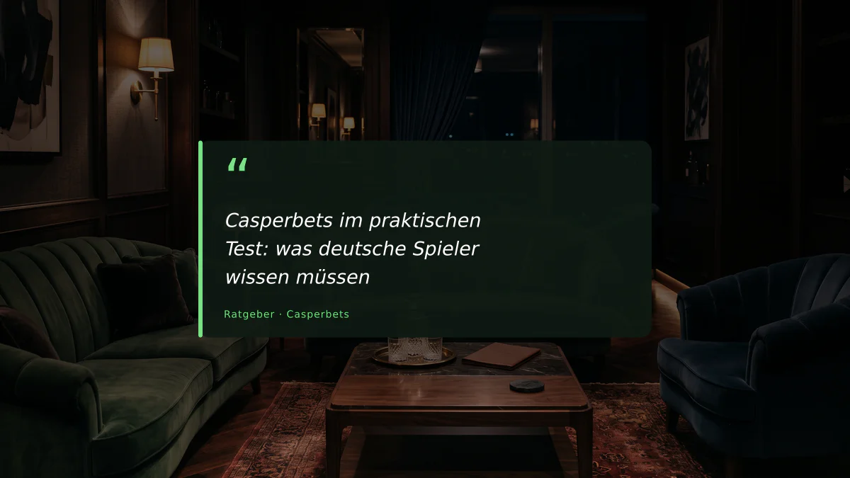 Casperbets im praktischen Test: was deutsche Spieler wissen müssen