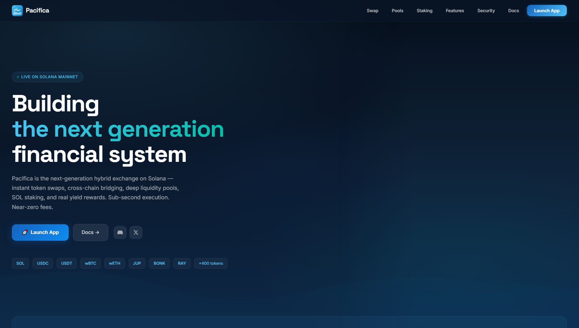 Forensic screenshot of pacifica-dex.org showing the phishing page layout