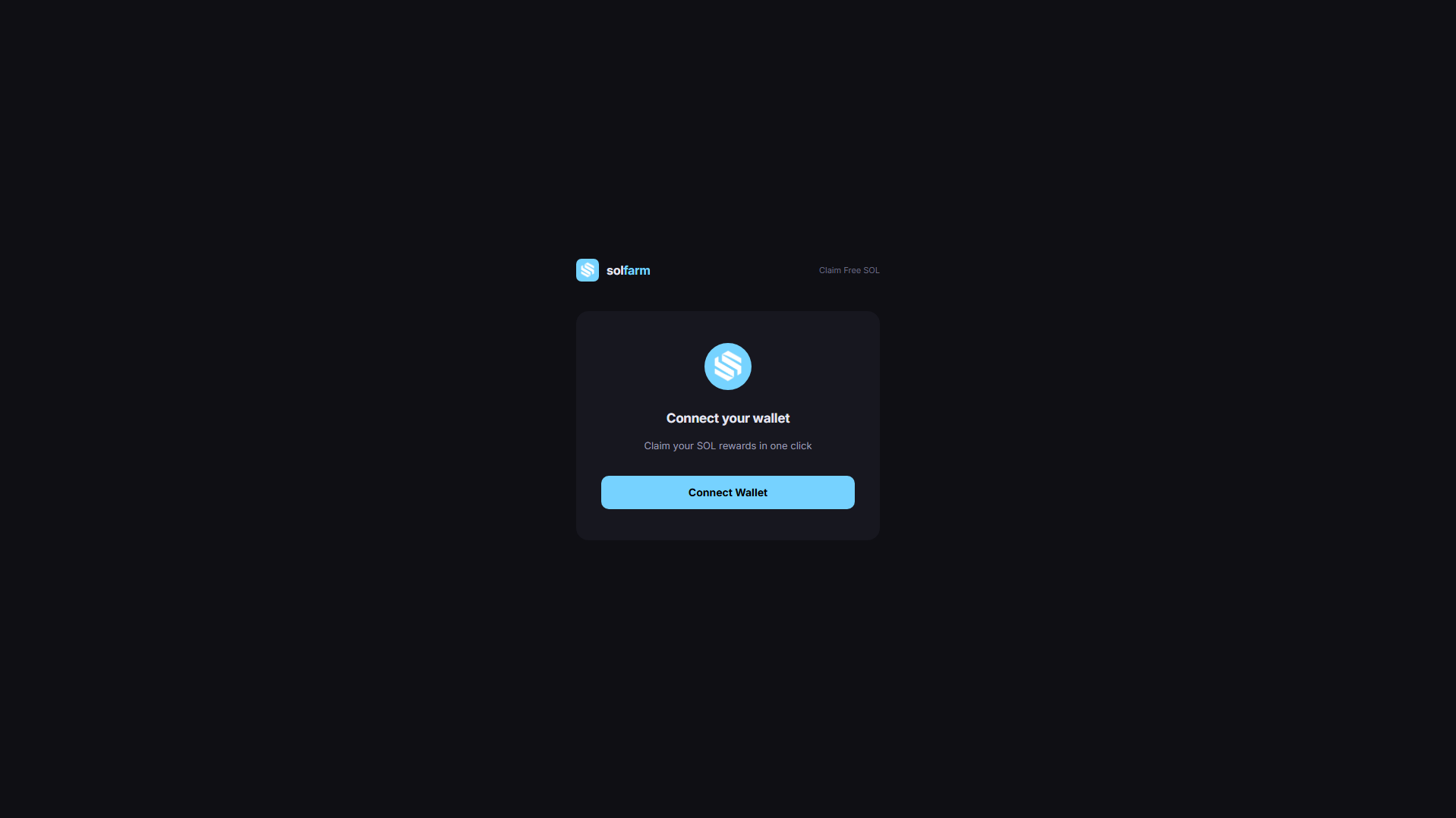 Screenshot of solfarm.app