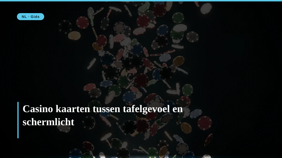 Casino kaarten tussen tafelgevoel en schermlicht