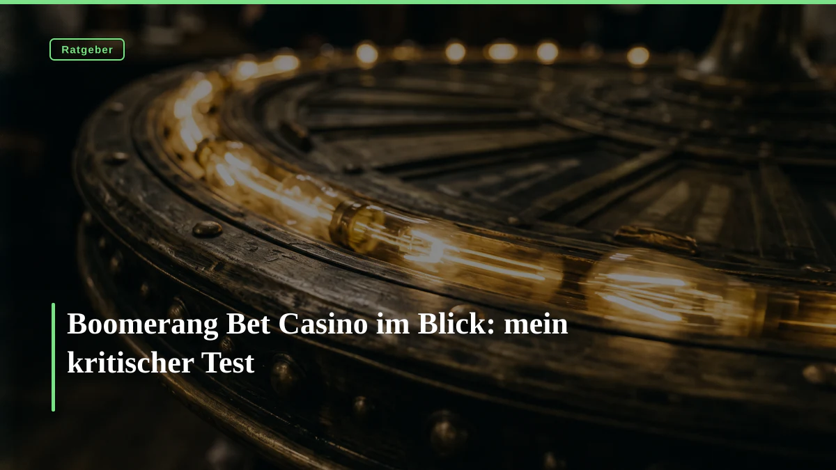Boomerang Bet Casino im Blick: mein kritischer Test