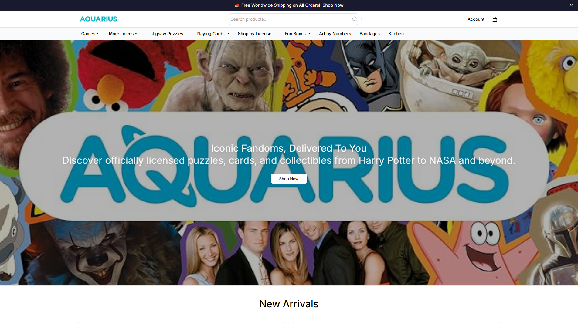 Stored capture of aquariusplay.shop