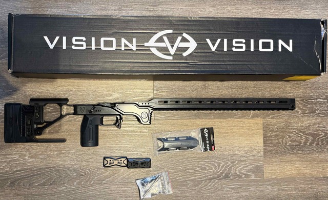 Vision Pro Chassis Remington 700 Short Action Schwarz mit Gewichten Ansicht 2