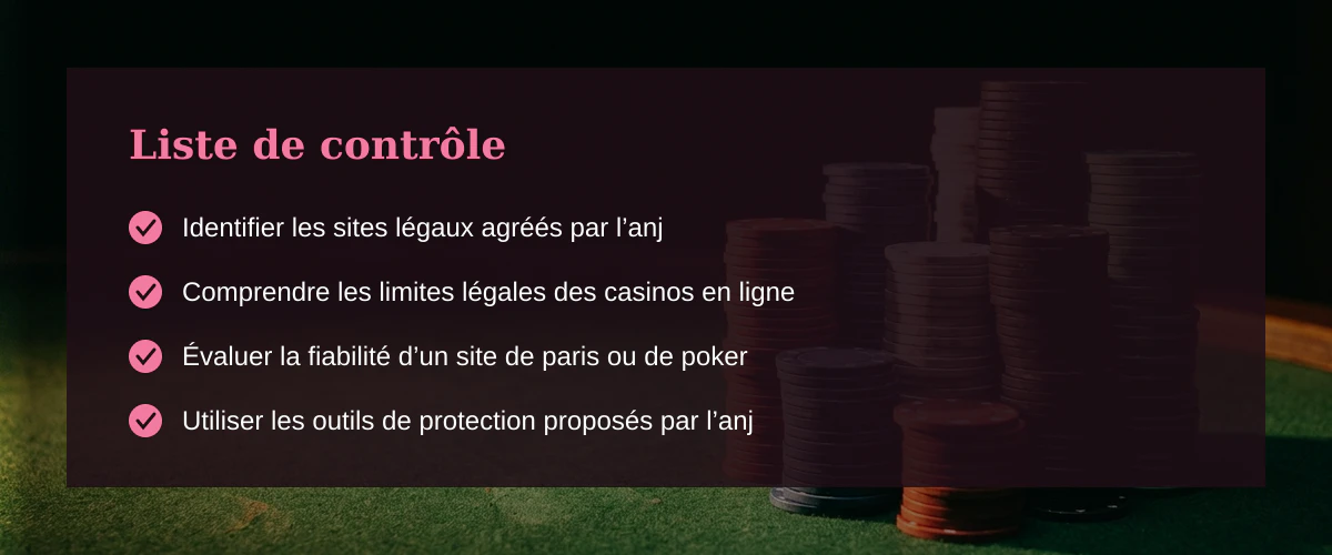 Comprendre le classement des casinos en ligne depuis la france — Liste de contrôle