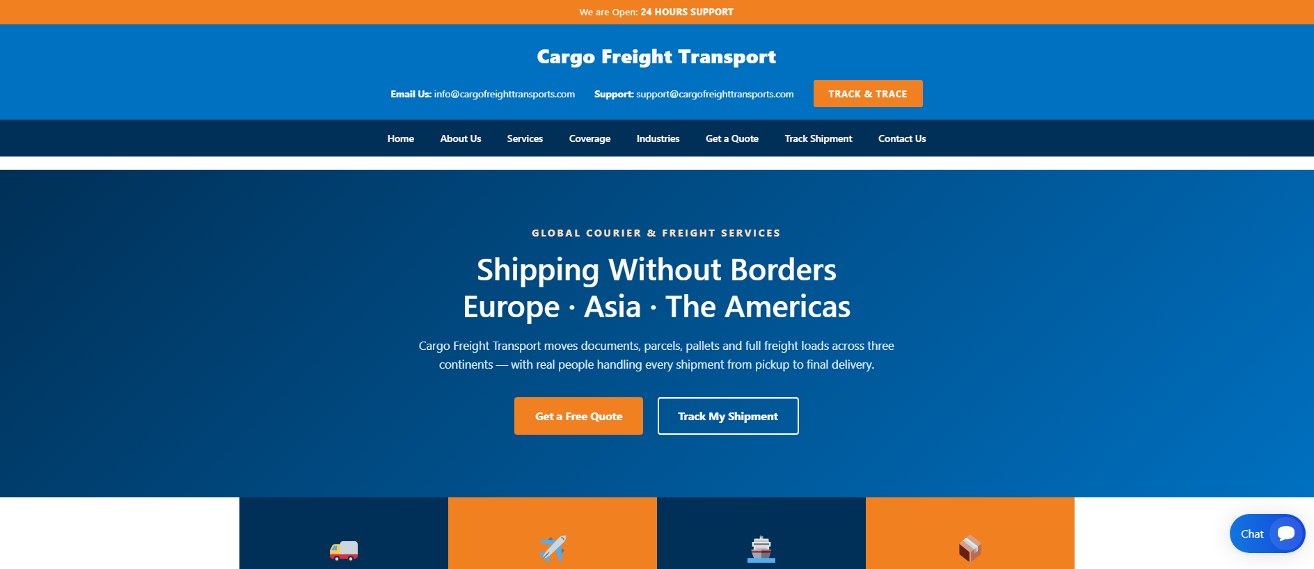 Stored capture of cargofreighttransports.com