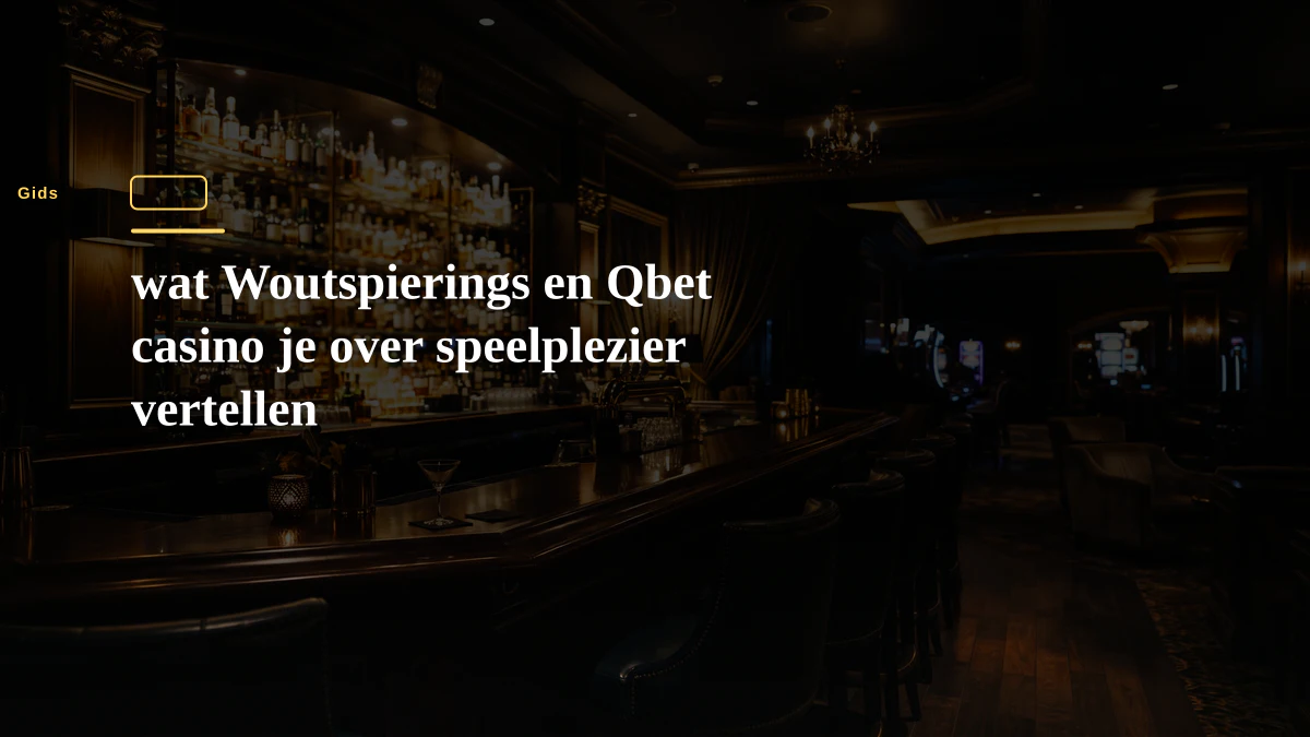 wat Woutspierings en Qbet casino je over speelplezier vertellen