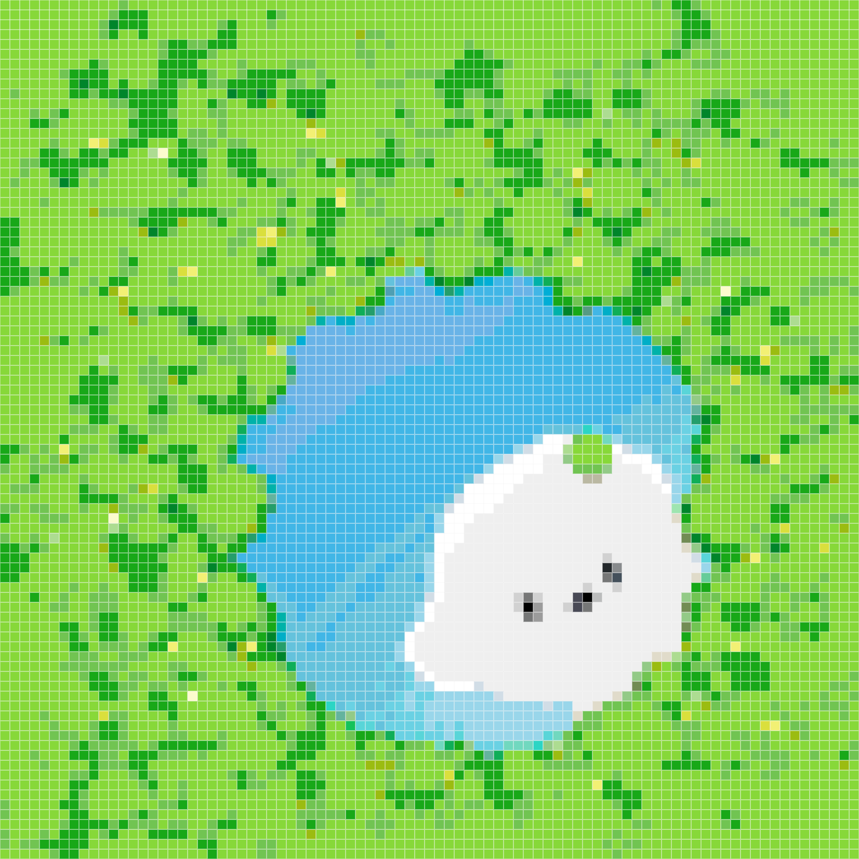 Kawaii Ghost in a Clover Field