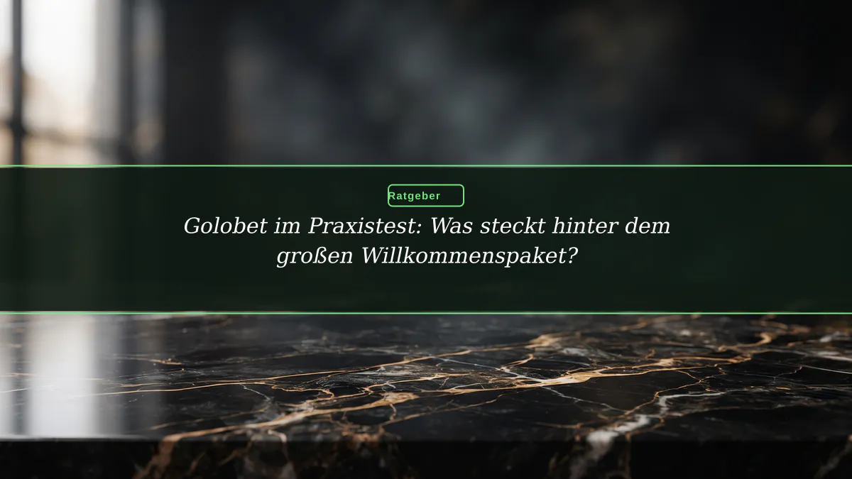 Golobet im Praxistest: Was steckt hinter dem großen Willkommenspaket?
