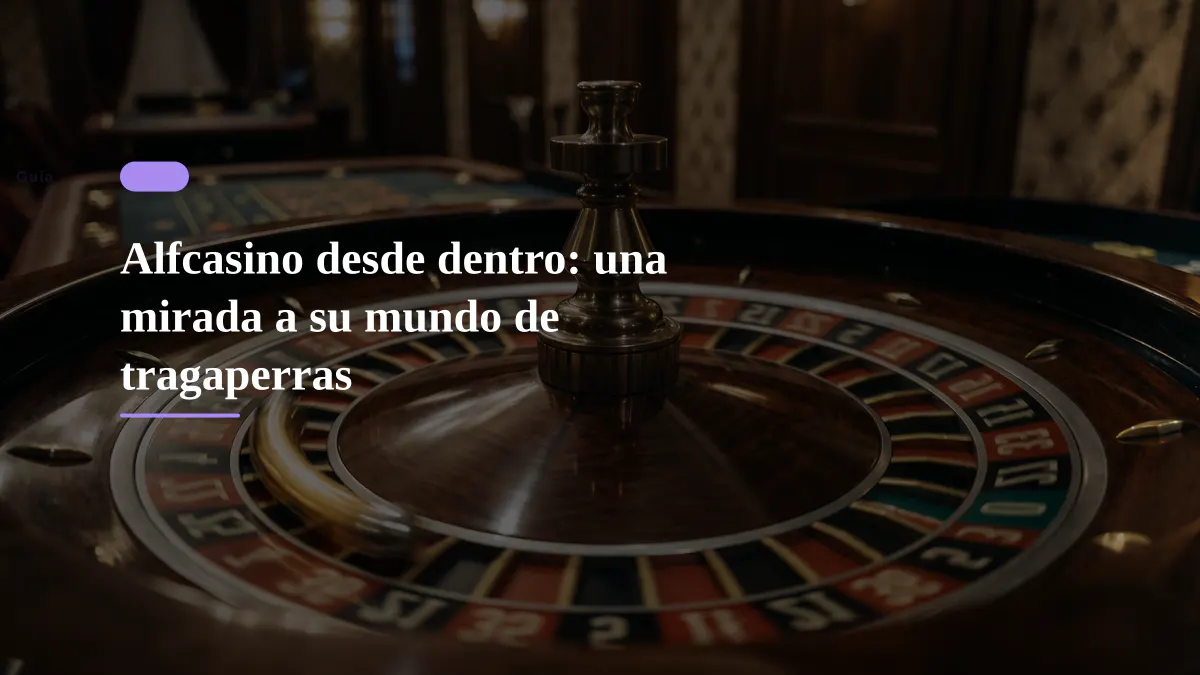 Alfcasino desde dentro: una mirada a su mundo de tragaperras