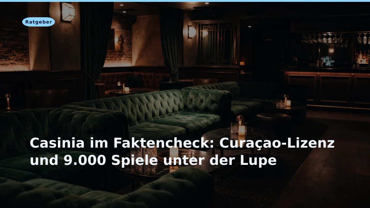 Casinia im Faktencheck: Curaçao-Lizenz und 9.000 Spiele unter der Lupe