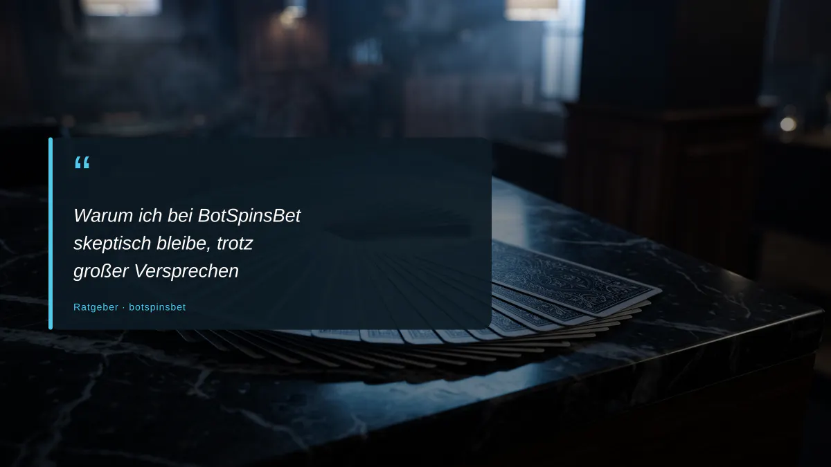 Warum ich bei BotSpinsBet skeptisch bleibe, trotz großer Versprechen