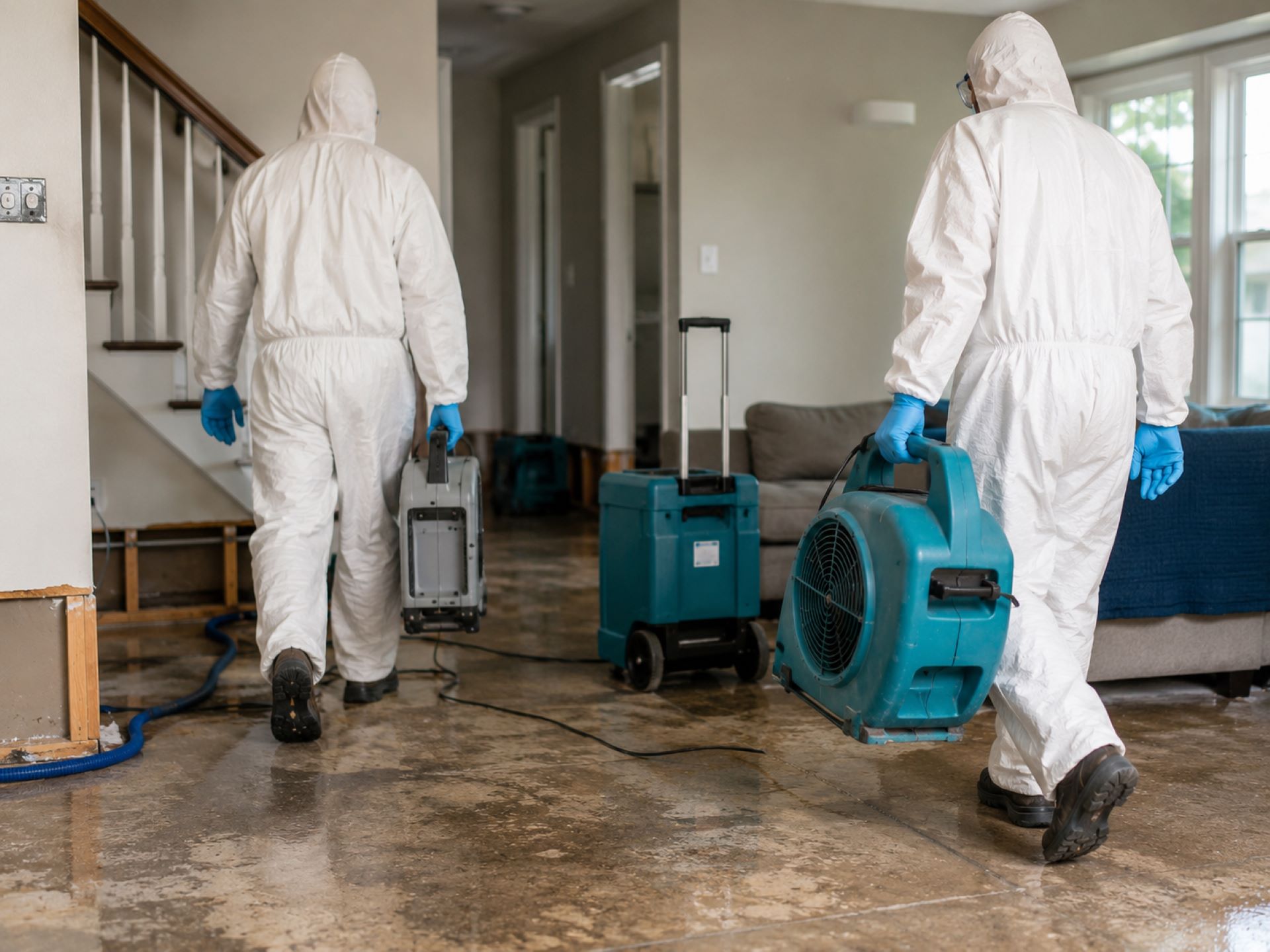 Water damage restoration in a Pinellas County home