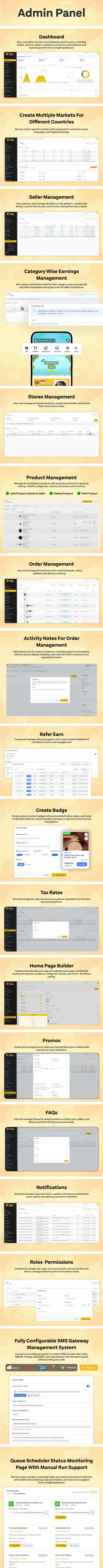 Admin Panel features in Details