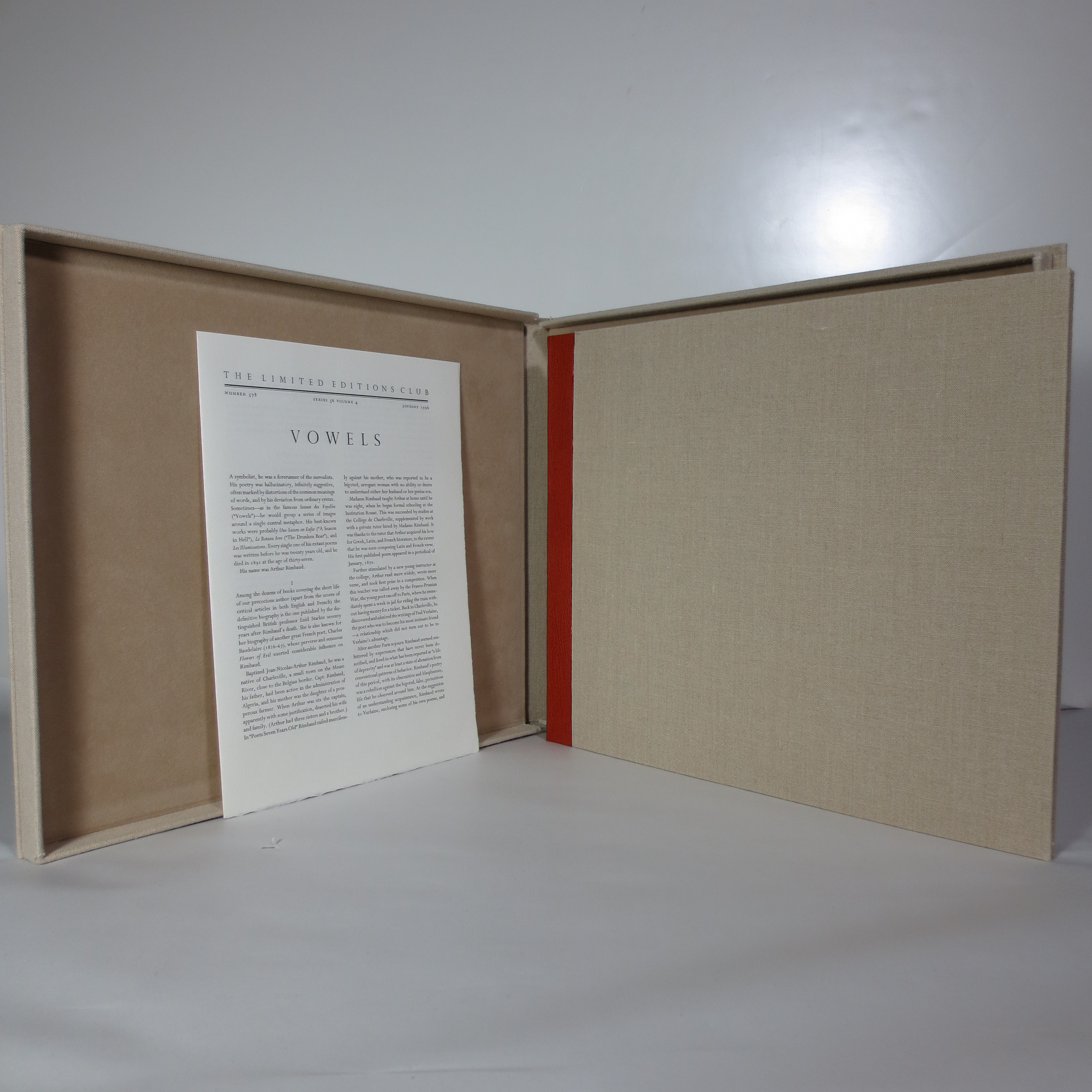 Vowels (Limited Editions Club – Signed by the artist)