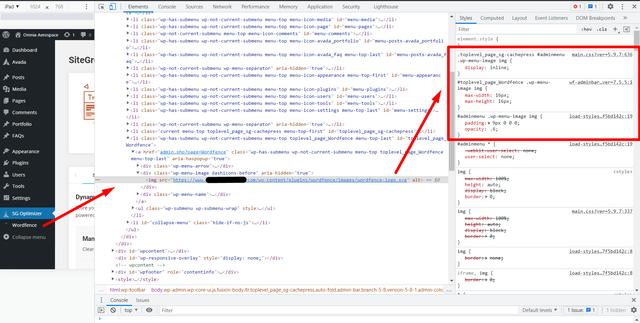 sg-optimizer-only-affects-wordfence-menu-icon-css