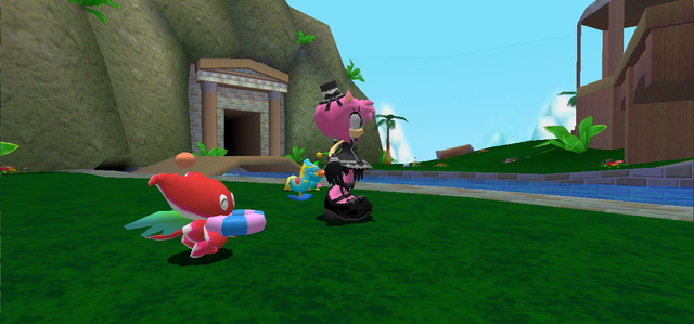 Amai-found-the-float.png