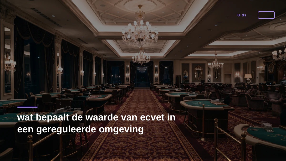 wat bepaalt de waarde van ecvet in een gereguleerde omgeving