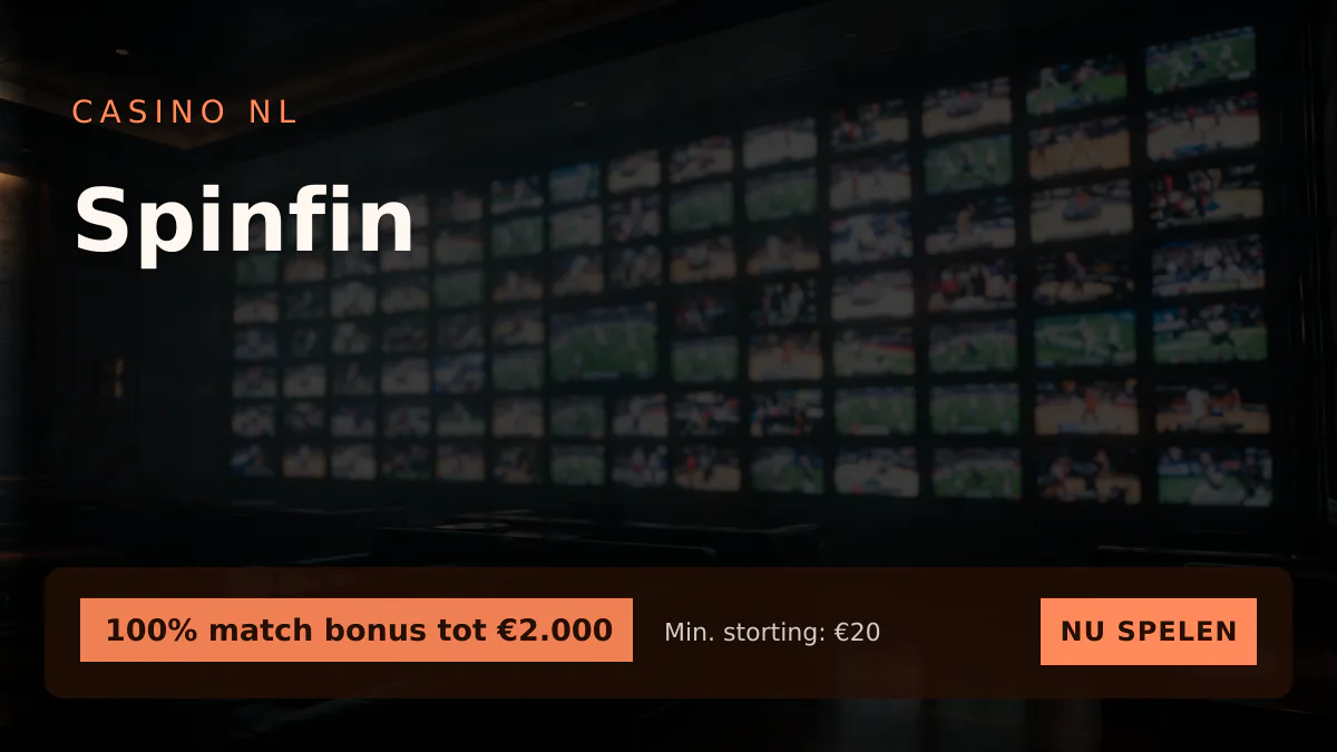 Spinfin casino — welkomstbonus 100% match bonus tot €2.000 + 150 FS, betalingen: Visa, Mastercard, Skrill, Neteller, Paysafecard