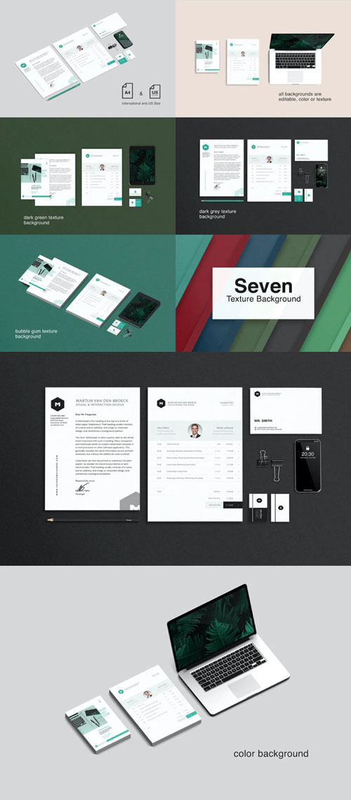 Stationery + Branding PSD Mockup Set