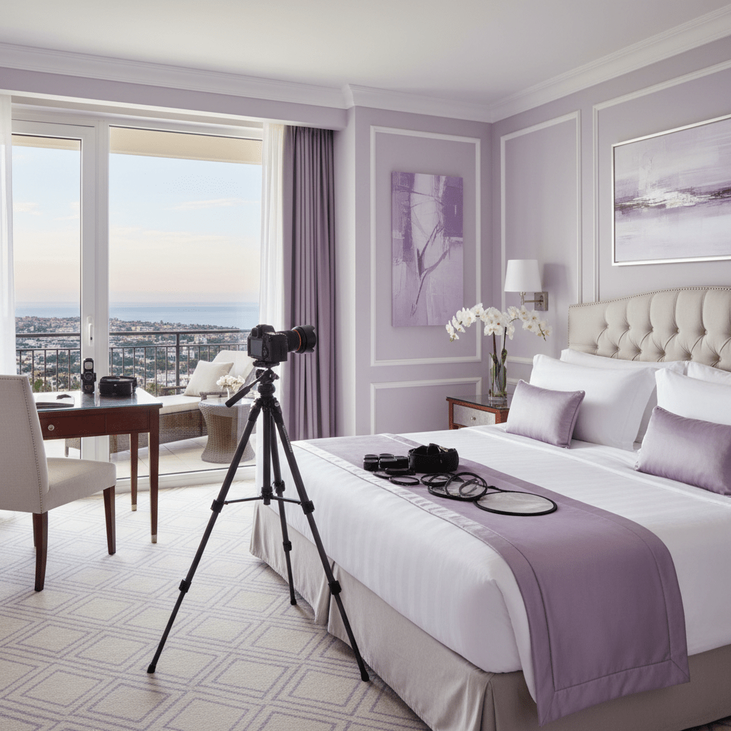 Hotel SEO dashboard showing schema, mobile speed, internal links, and FAQ cards