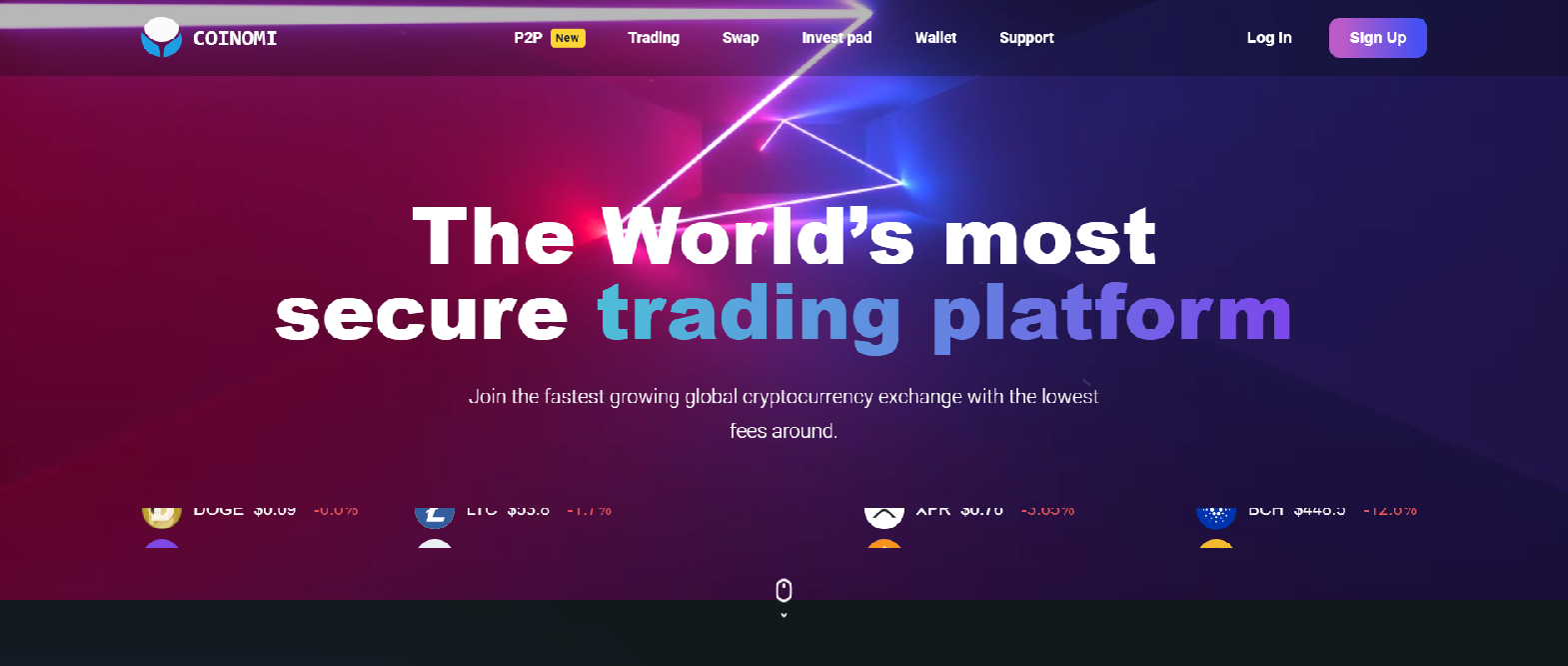 Forensic screenshot of coinomi.ac showing the phishing page layout