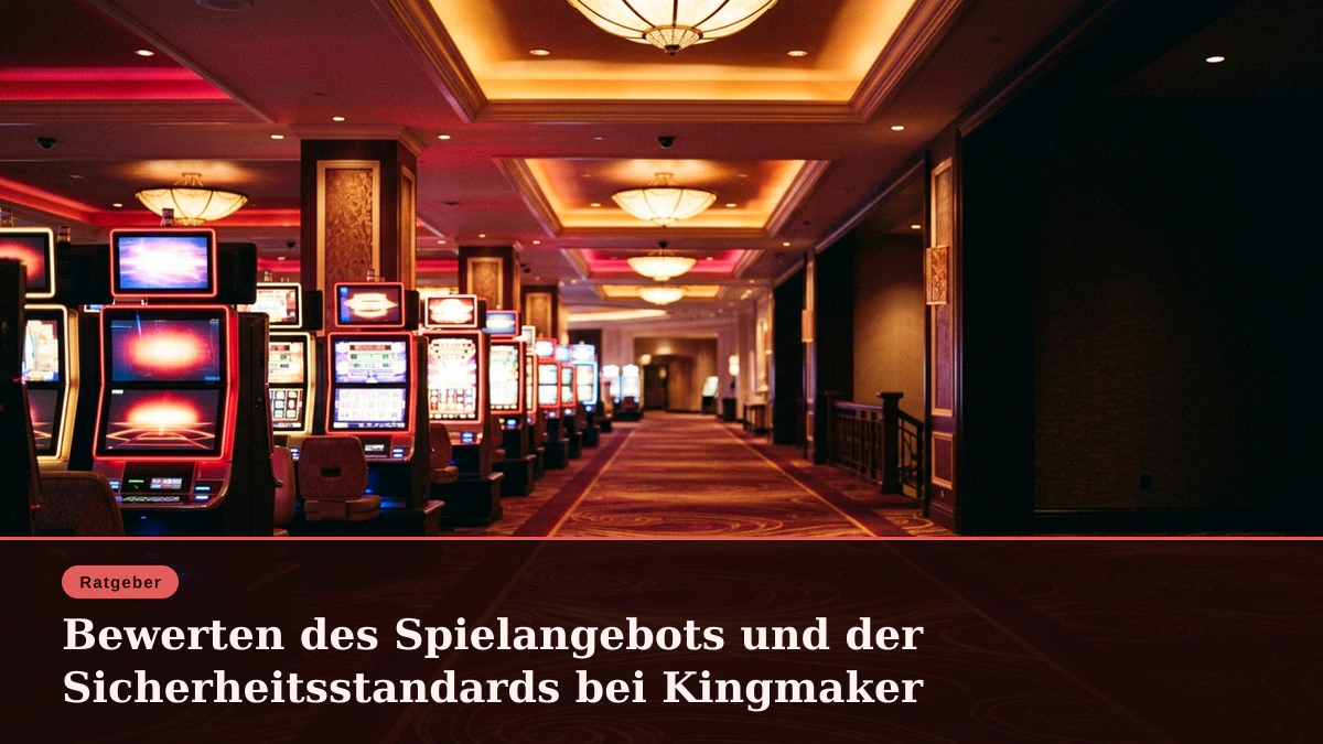Bewerten des Spielangebots und der Sicherheitsstandards bei Kingmaker
