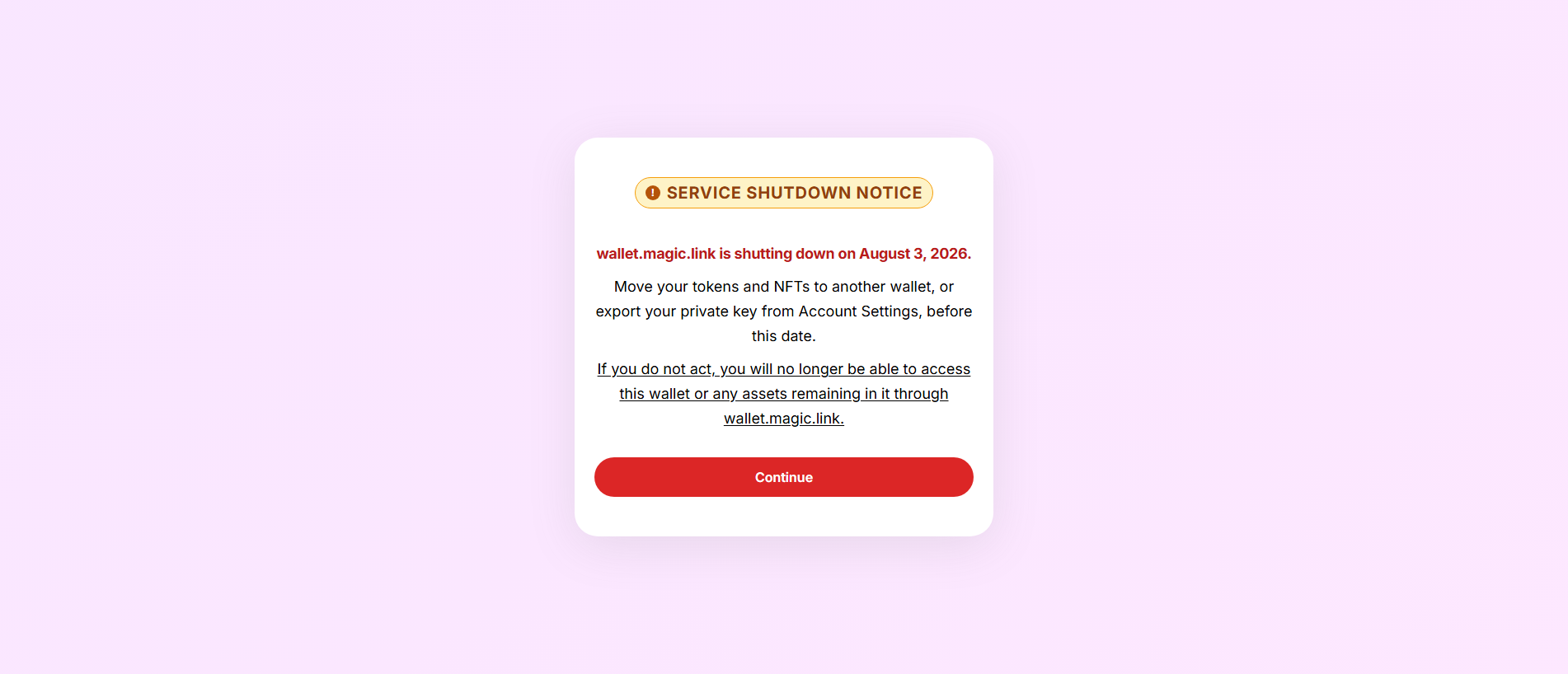 Forensic screenshot of walletmagic.link showing the phishing page layout