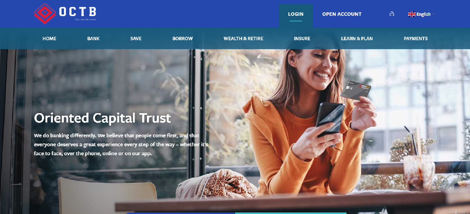 Forensic screenshot of orientedcaptru.com showing the phishing page layout