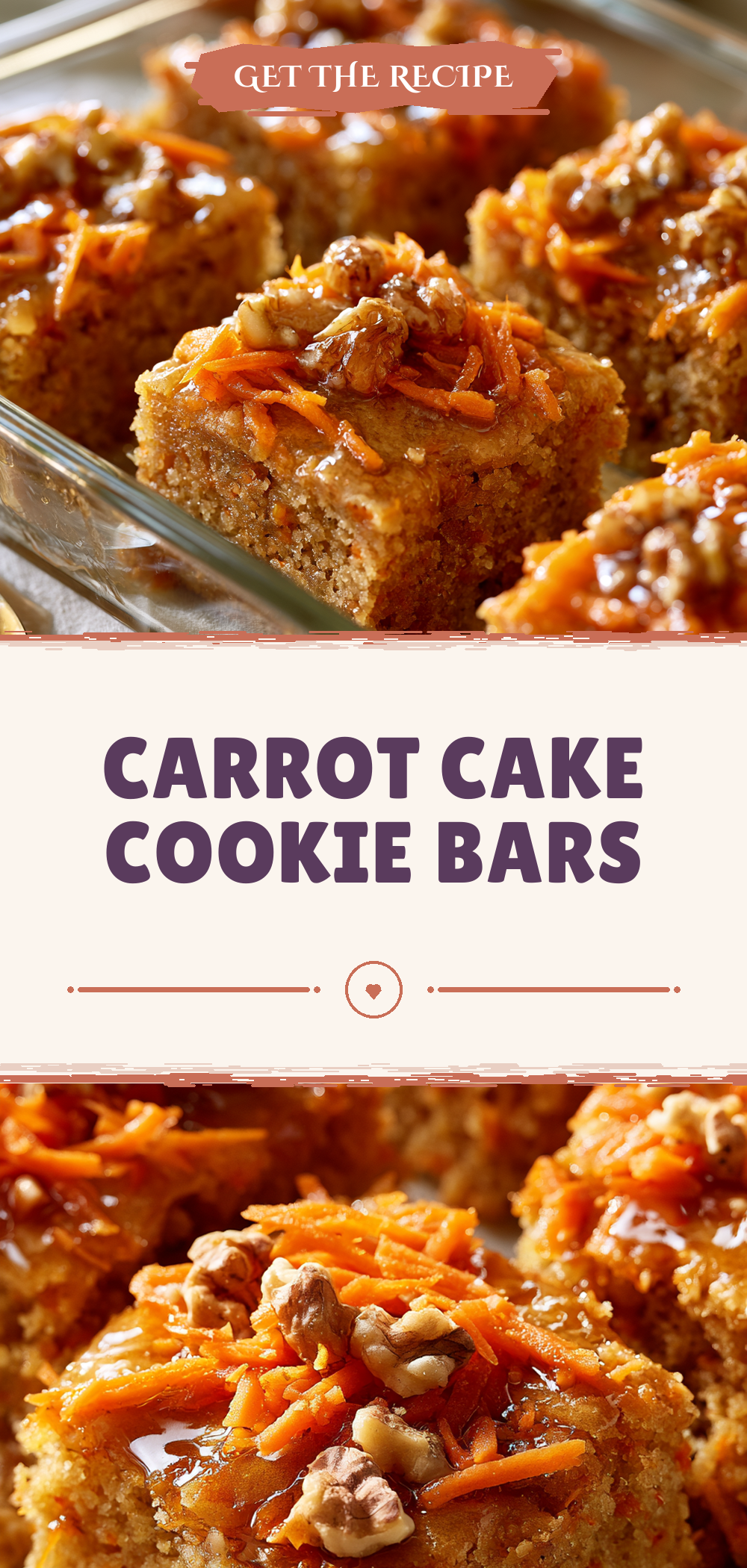 Pinterest graphic for Carrot Cake Cookie Bars