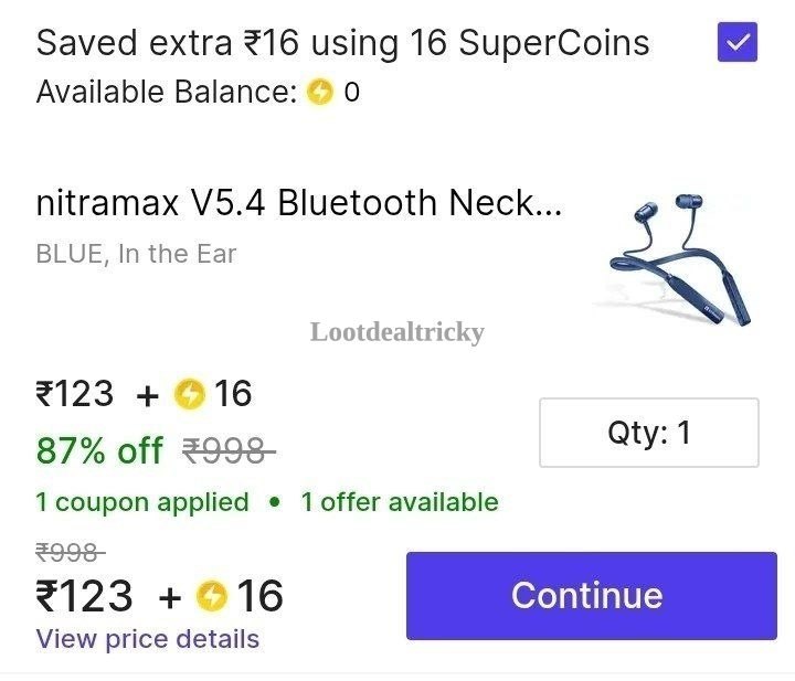 Neckband 123 With | Limited Time Loot Offer