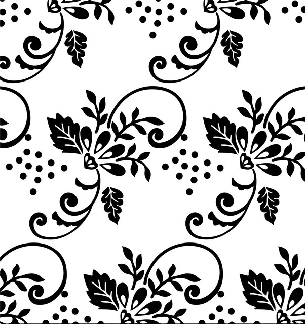 Black Scrollwork Floral Damask Border Seamless Vector Pattern.jpg