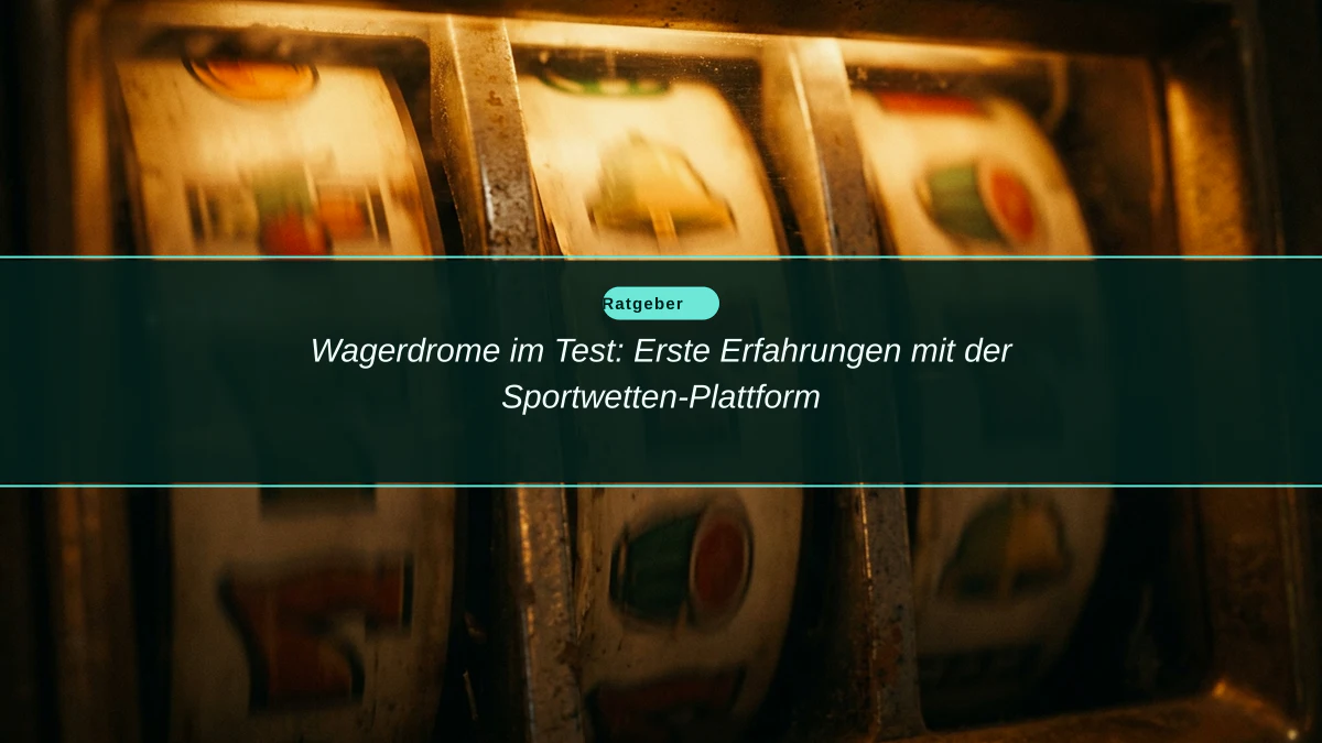 Wagerdrome im Test: Erste Erfahrungen mit der Sportwetten-Plattform