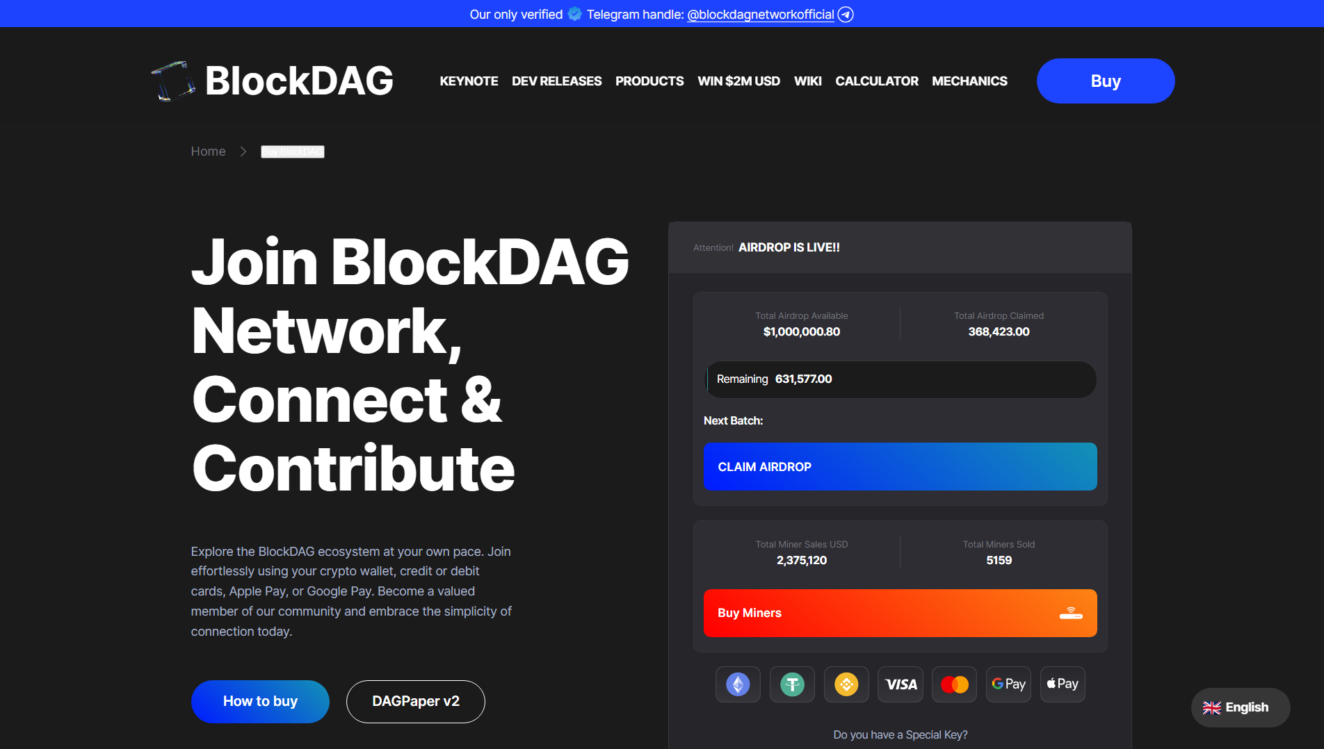 Screenshot of loveblockdag.pages.dev