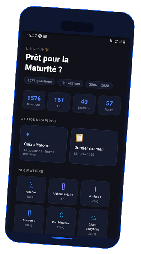 MatuMath — aperçu de l'application
