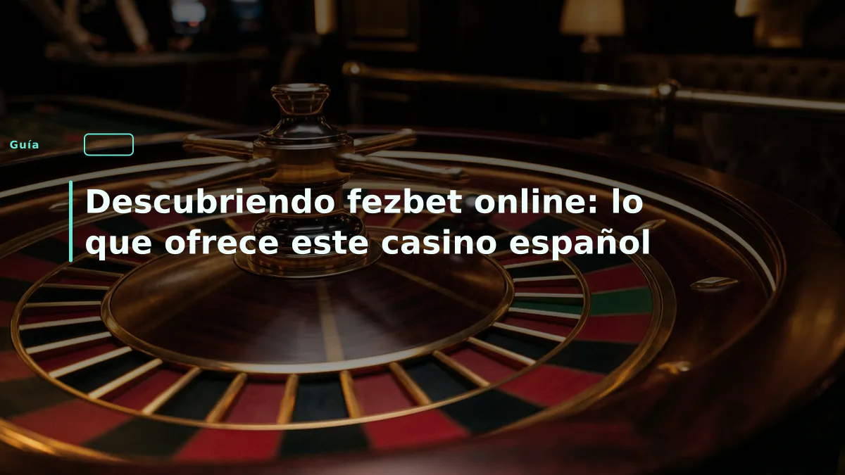 Descubriendo fezbet online: lo que ofrece este casino español
