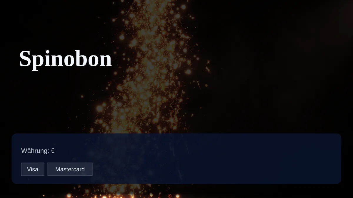 Spinobon Casino — Willkommensbonus 100 %-Match bis 200 EUR + 250 FS, Zahlungen: Visa, Mastercard, Skrill, Neteller, Sofort