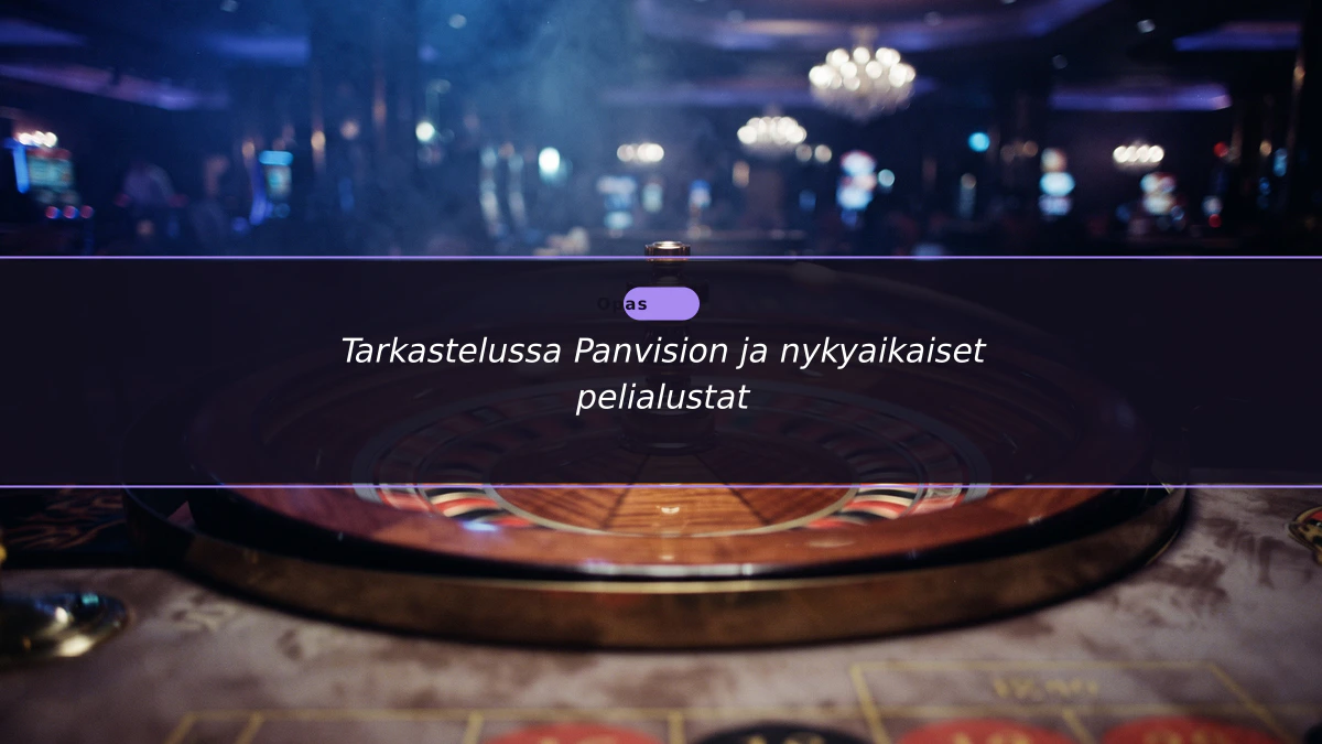 Tarkastelussa Panvision ja nykyaikaiset pelialustat