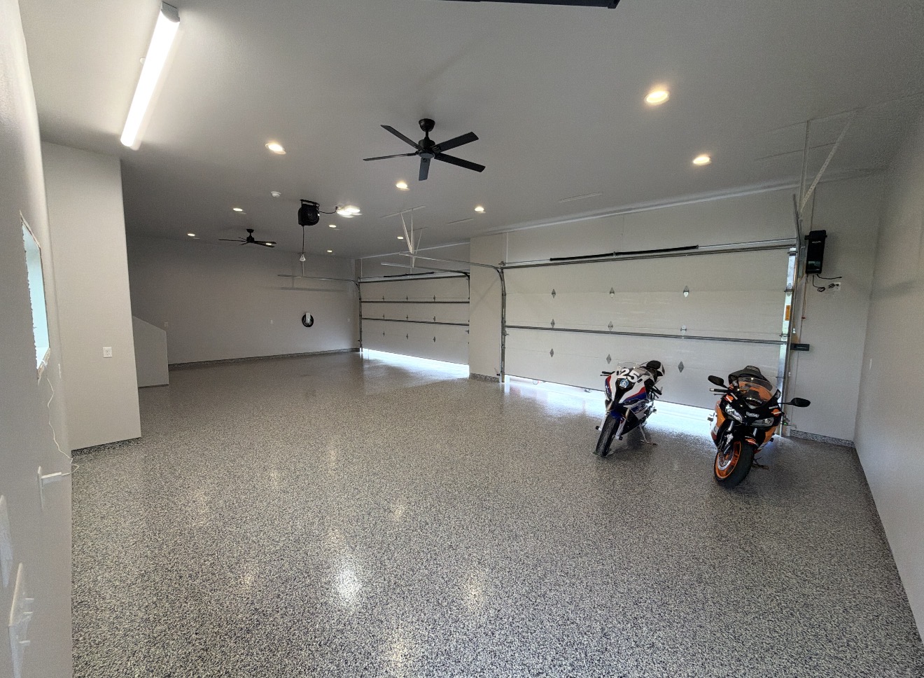 After - Huge Garage Fully Hung, Taped and Finished Drywall