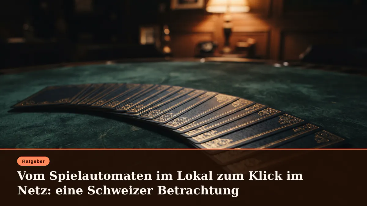 Vom Spielautomaten im Lokal zum Klick im Netz: eine Schweizer Betrachtung